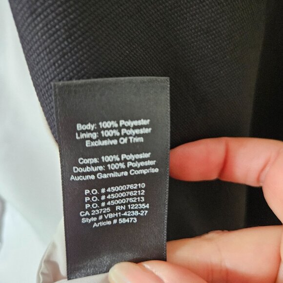 Aritzia Babaton Keith Blazer Sz 6 Open Front Black Corporate Minimalist - Picture 11 of 11